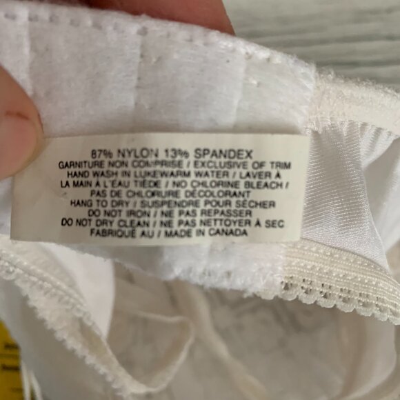 Vintage Garter Belt Med White Lace Adjustable Claws Suspenders Bridal Lingerie - Picture 7 of 10